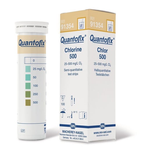 Test strips QUANTOFIX&reg; Chlorine 500, testiliuskat chlorine