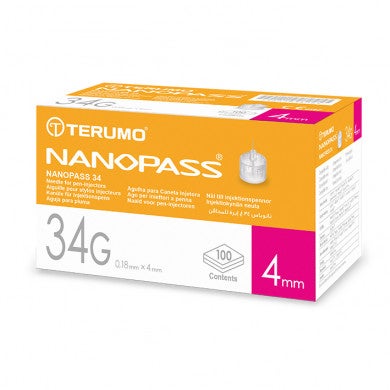 Nanopass 34 G pen needle 0.18 x 4 mm (100 pcs.)